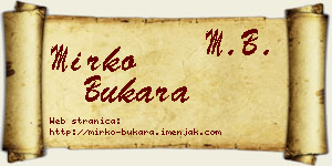 Mirko Bukara vizit kartica